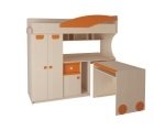 Набор мебели МДК 4.4.2 + Стол выкатной (оранж., лев.) 