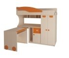 Набор мебели МДК 4.4.2 + Стол выкатной (оранж., прав.) 