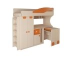 Набор мебели МДК 4.4.2 +Стол+Лестница №2 (оранж, лев.) 