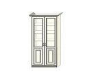 Ферсия модуль 27 Шкаф 2-х дверный витрина Наполнение 4: Белье/Белье (Б/Б) верхние полки стекло 5мм